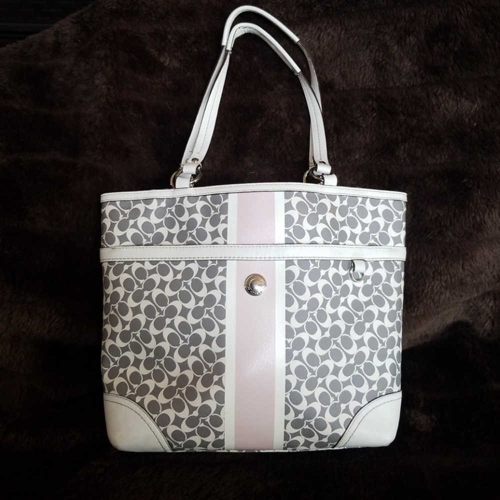 White coach tote purse